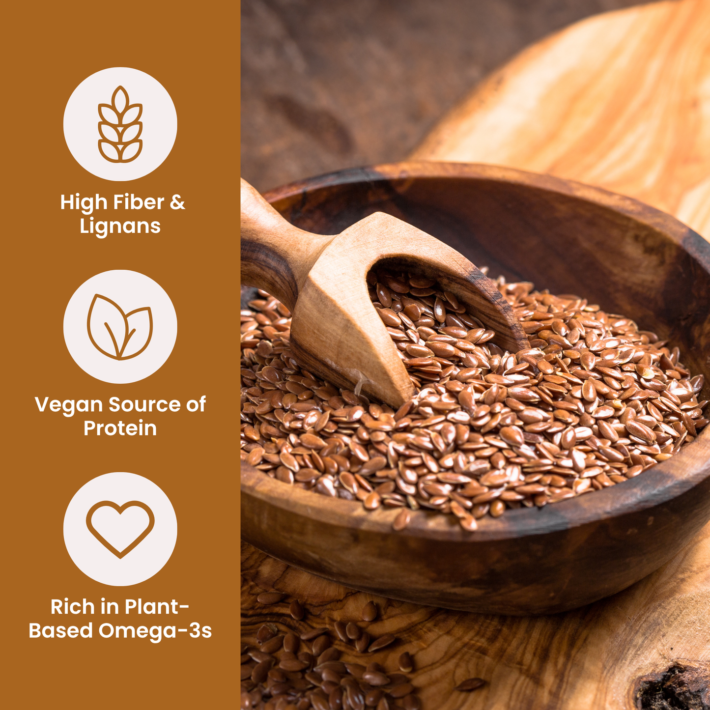 USDA Organic Brown Flax Seed Non-GMO Farmer Bob's Farmer-Direct