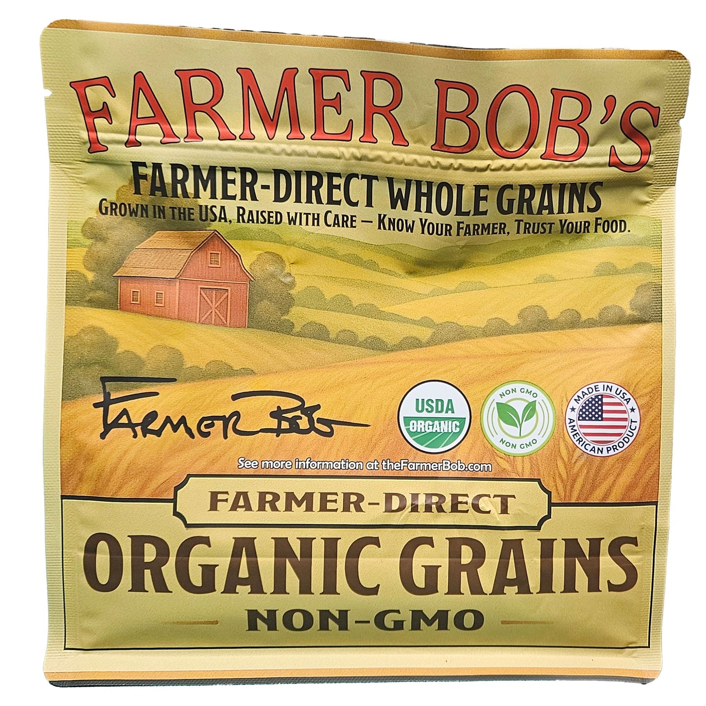 USDA Organic Golden Flax Seed Non-GMO Farmer Bob's Farmer-Direct