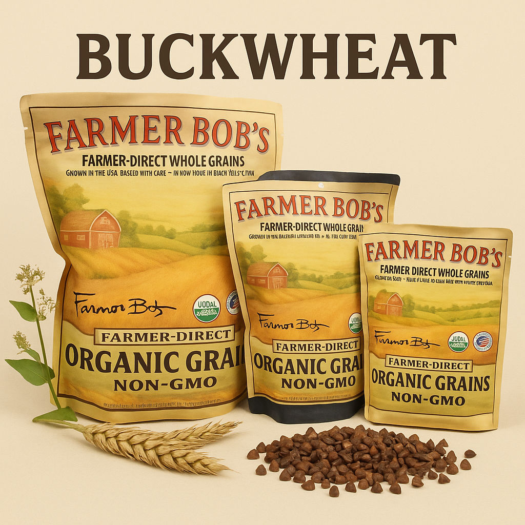 buckwheat herbicides Farmer Bob's Organic Hulled Buckwheat Groats – USDA Organic, Non‐GMO, Farmer‐Direct, Glyphosate‐Free, Gluten‐Free Superfood trigo sarraceno organico