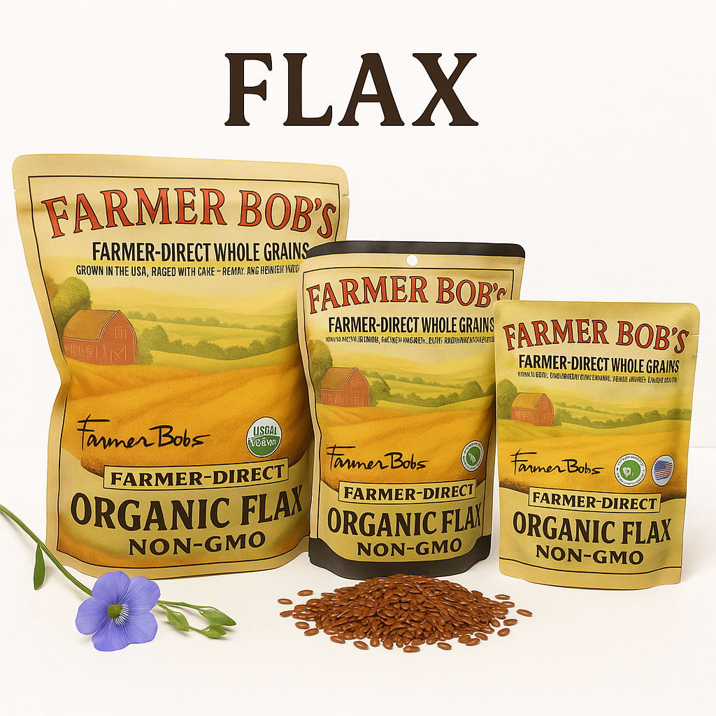 USDA Organic Flax Seed Non-GMO Farmer Bob's Farmer-Direct