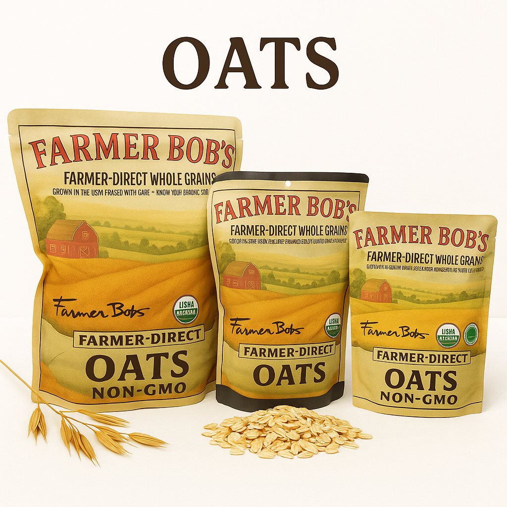 USDA Organic Oats Non-GMO Farmer Bob's Farmer-Direct