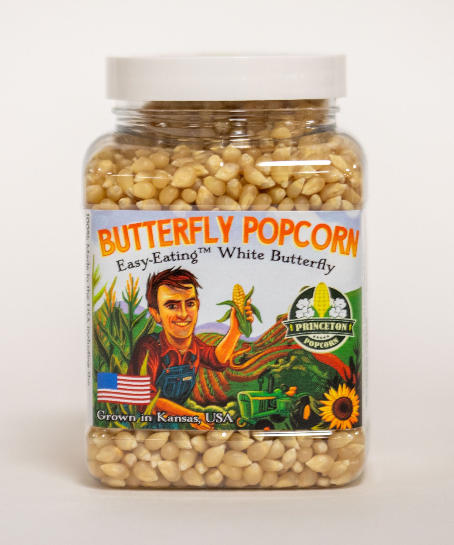 Six Pack of 1lb Mushroom and Butterfly Shaped Unpopped Popcorn Kernels Half Mushroom, Half Butterfly