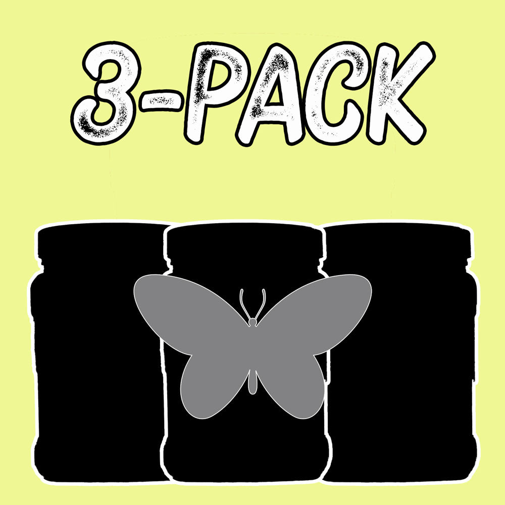 Three (3) Pack of 2lb Butterfly Shaped Unpopped Popcorn Kernels