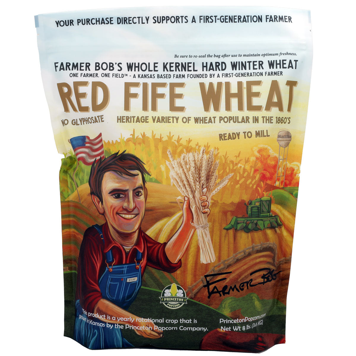 5lb Red Fife Hard Red Winter Wheat Whole Berries Heirloom Non-Hybrid Heritage Wheat No-Glyphosate