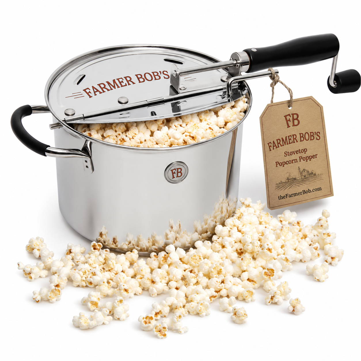 Máquina para hacer palomitas de maíz para estufa, resistente para palomitas de maíz con champiñones