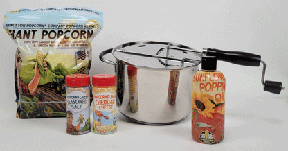 Popping Combo Bundle C - Popper, Mushroom Popcorn (8lb), Oil and Flavors