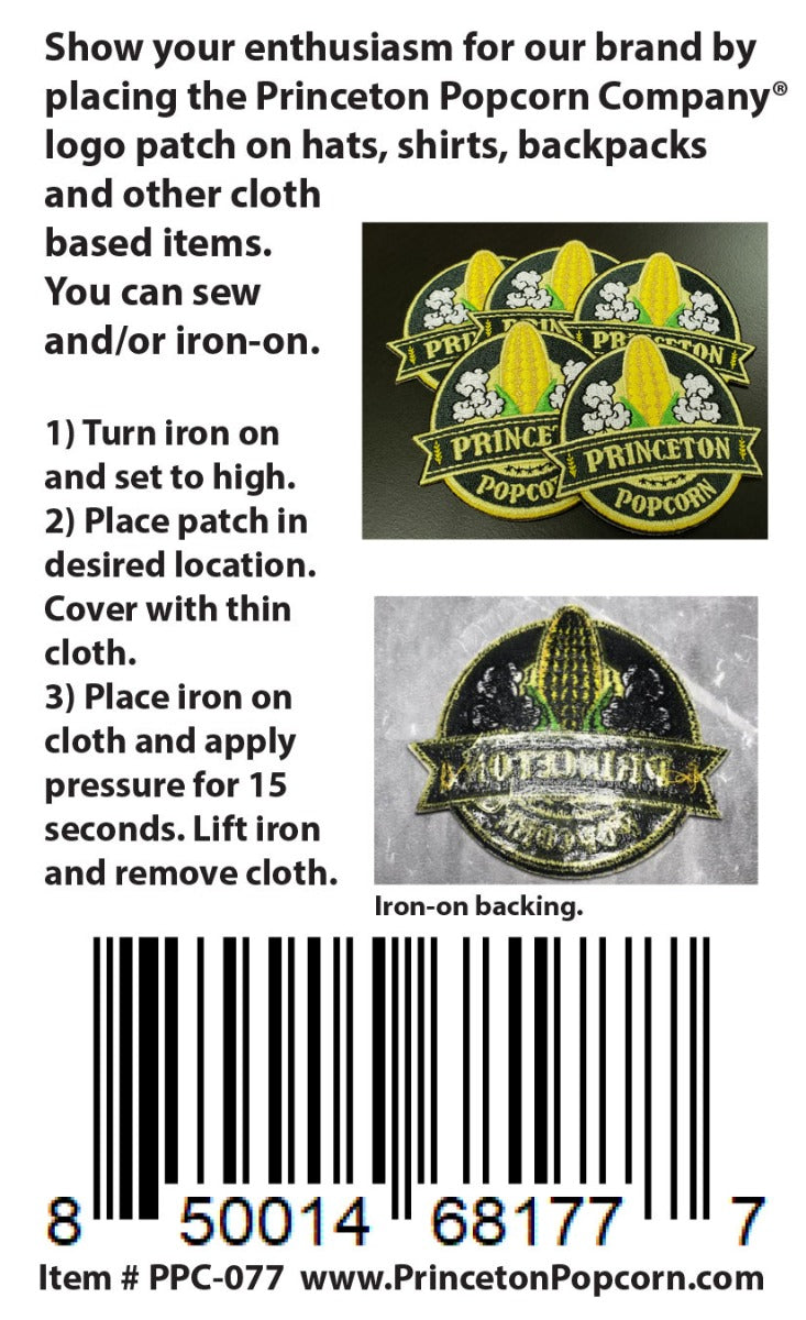 Princeton Popcorn Logo Patch - Iron on 2.25" Circle