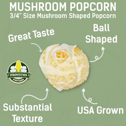 2lb Tub Yellow Mushroom Popcorn Kernels - Easy-Eating, Pops Large Popping Corn, Non-GMO Popcorn Kernels, No Roundup, Direct from Farmer, Air Popper or Stovetop Mushroom Shaped Unpopped Popcorn Kernels Great for Caramel Corn or Kettle Corn