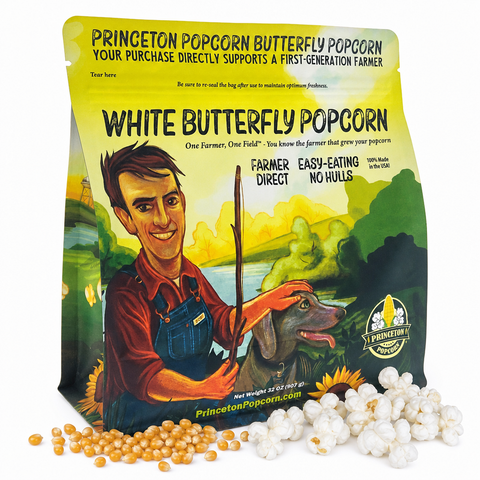 Princeton Popcorn White Butterfly popcorn kernels, 2 lb bag