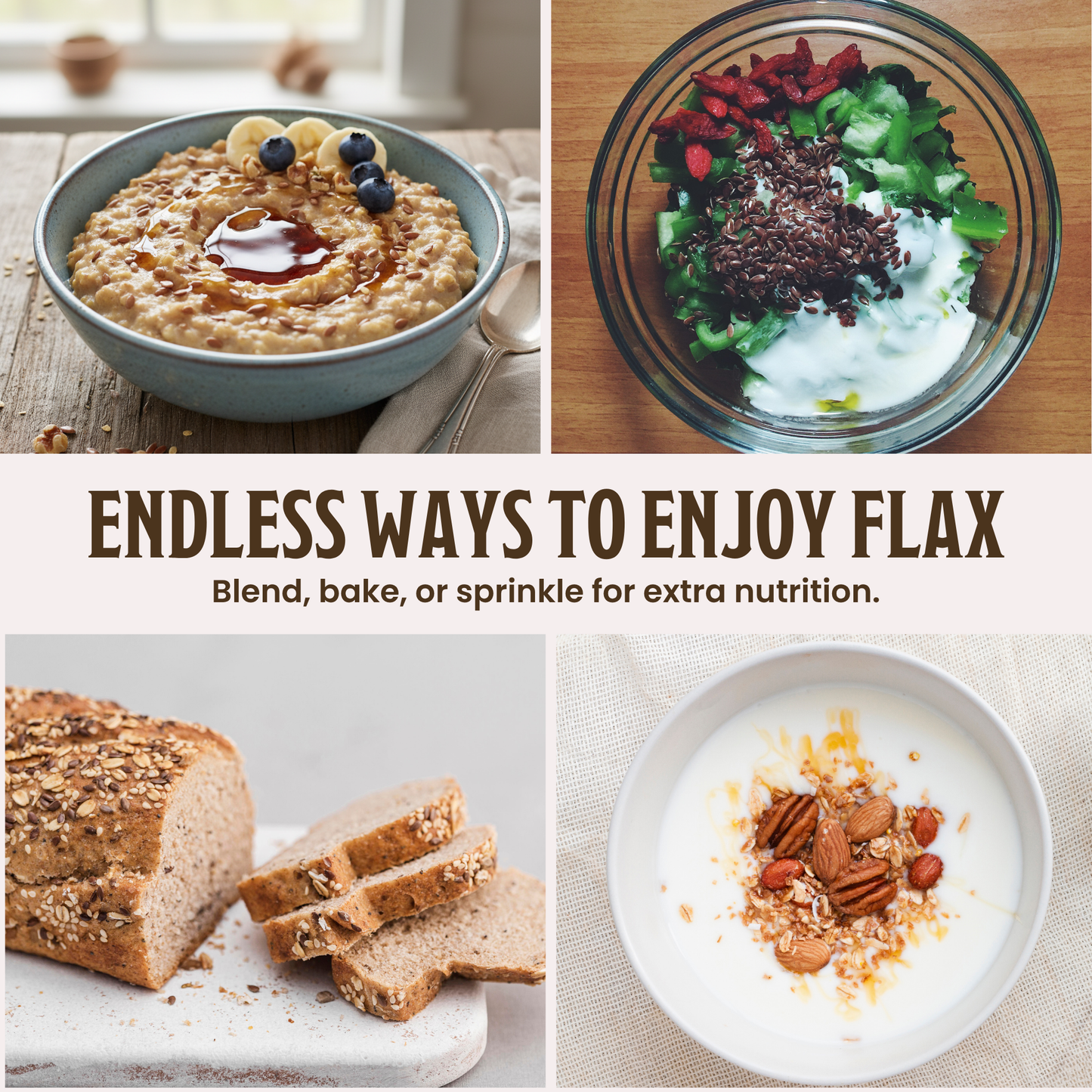 USDA Organic Brown Flax Seed Non-GMO Farmer Bob's Farmer-Direct