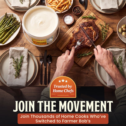 Farmer Bob's Beef Tallow for Cooking - Ideal for Deep Frying & Soap Making - Grass Fed - Bulk Cooking & Baking - Natural, Versatile Culinary Fat - Perfect for Kitchens & Home Chefs