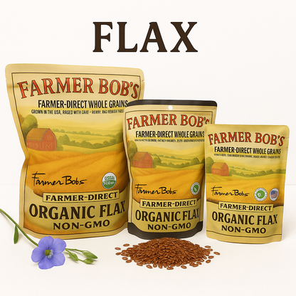 bulk flax seed for planting USDA Organic Brown Flax Seed Non-GMO Farmer Bob's Farmer-Direct Brown Flax / 1lb Bag