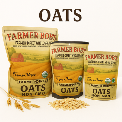 USDA Organic Oats Non-GMO Farmer Bob's Farmer-Direct