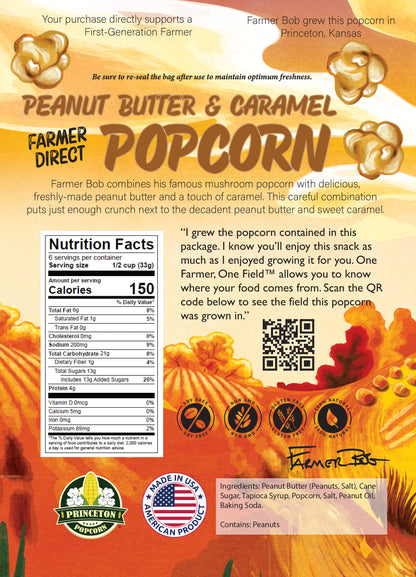PuffyCrunch™ Peanut Butter and Caramel Popcorn 6oz Bag