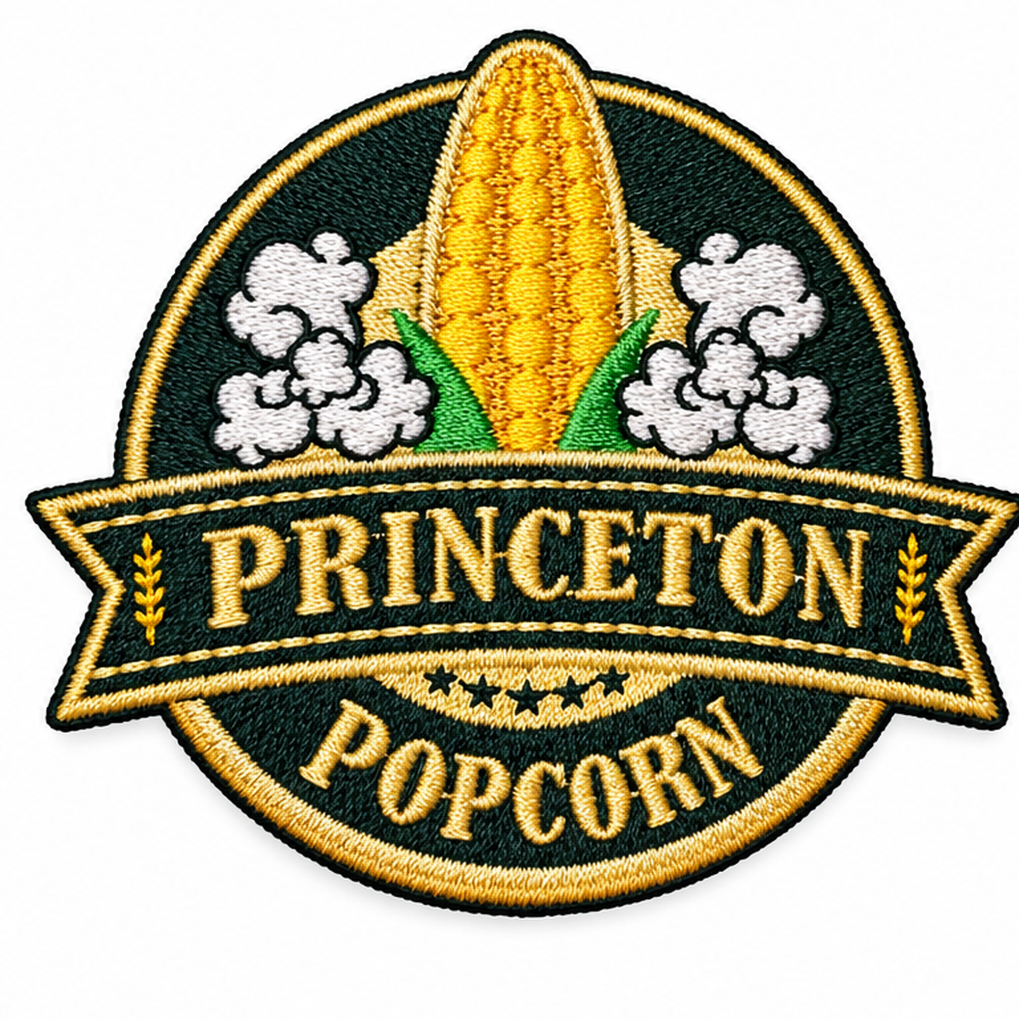 Princeton Popcorn embroidered patch
