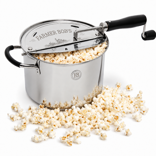 Stovetop Popcorn Popper - Heavy Duty for Mushroom Popcorn