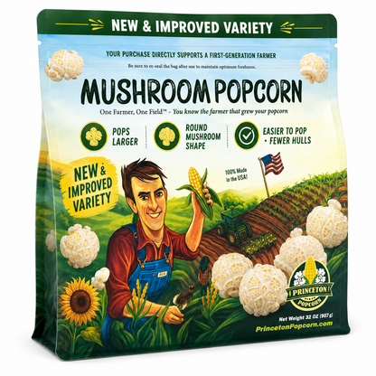 Farmer Bob's Mushroom Popcorn Kernels 32 oz bag - New & Improved Variety, Non-GMO, Made in USA