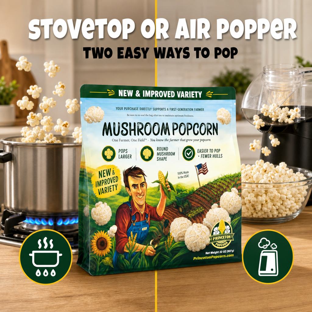 Pop on the stovetop or in an air popper - two easy ways