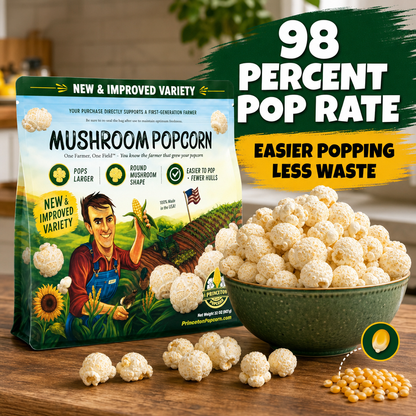 98 percent pop rate - easier popping with less waste