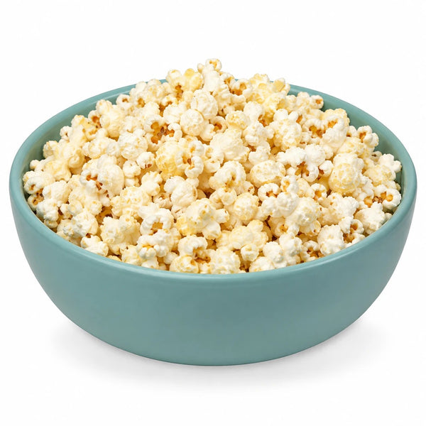 Bowl of popped Large Yellow popcorn