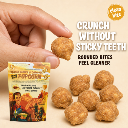 Crunch without sticky teeth - rounded PuffyCrunch bites feel cleaner
