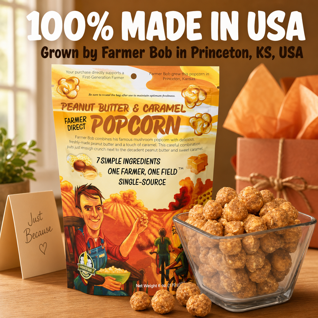100% Made in USA - grown by Farmer Bob in Princeton, Kansas