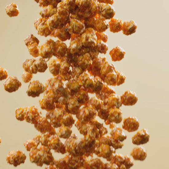 PuffyCrunch Peanut Butter & Caramel Popcorn — sweet, salty, and never sticky