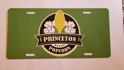 Plaque d'immatriculation Princeton Popcorn - Logo PPC