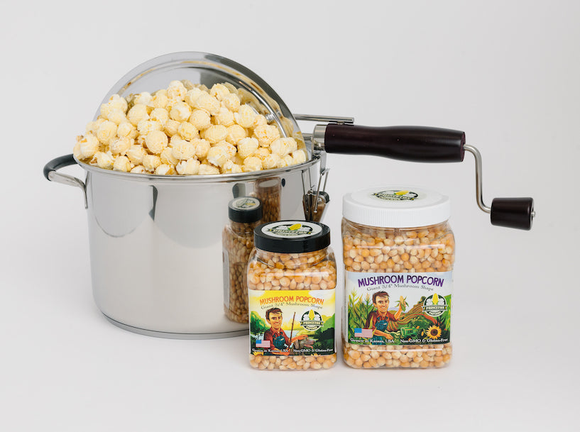 Stovetop Popcorn Popper - Heavy Duty for Mushroom Popcorn